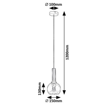 Rabalux - Lustra ar auklu 1xE27/40W/230V