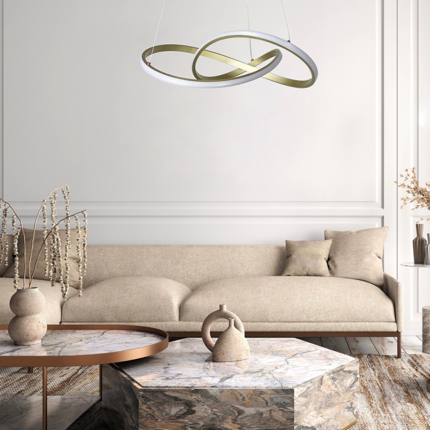 Rabalux - LED Lustra ar auklu LED/36W/230V 3000K zelta