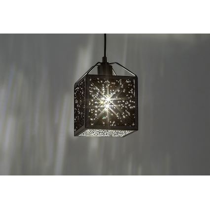 Rabalux - Lustra ar auklu 1xE27/40W/230V melna