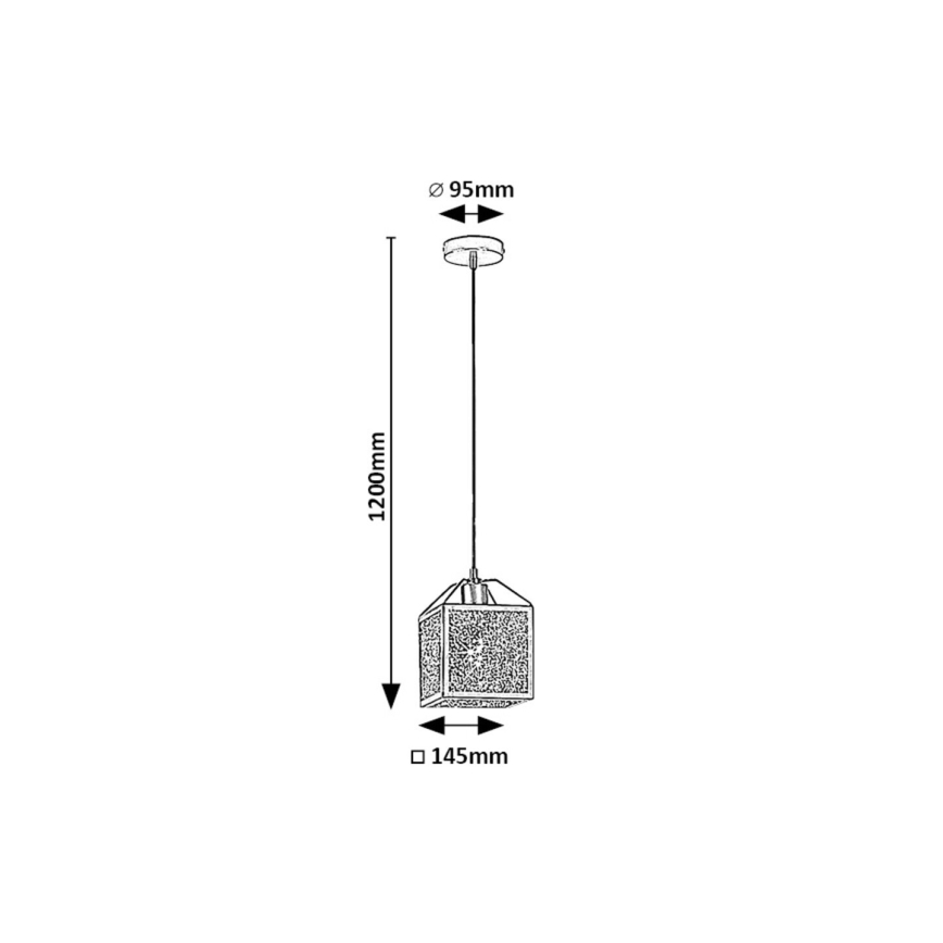 Rabalux - Lustra ar auklu 1xE27/40W/230V melna