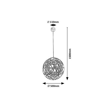 Rabalux - LED Lustra ar auklu LED/16W/230V 3000K spīdīgi hromēts
