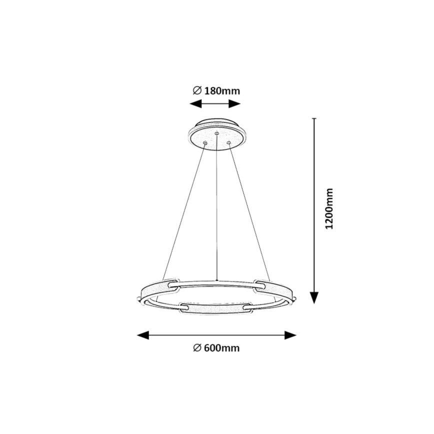 Rabalux - LED Lustra ar auklu LED/45W/230V 3000K/4000K