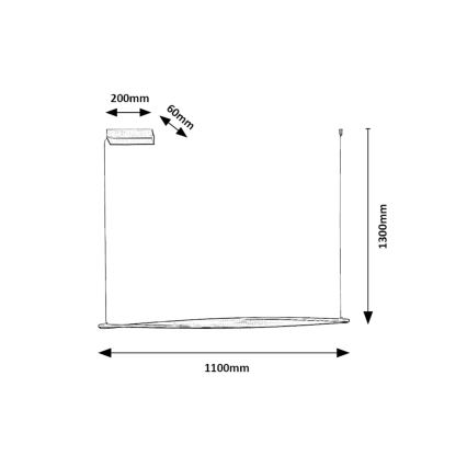 Rabalux - LED Lustra ar auklu LED/28W/230V