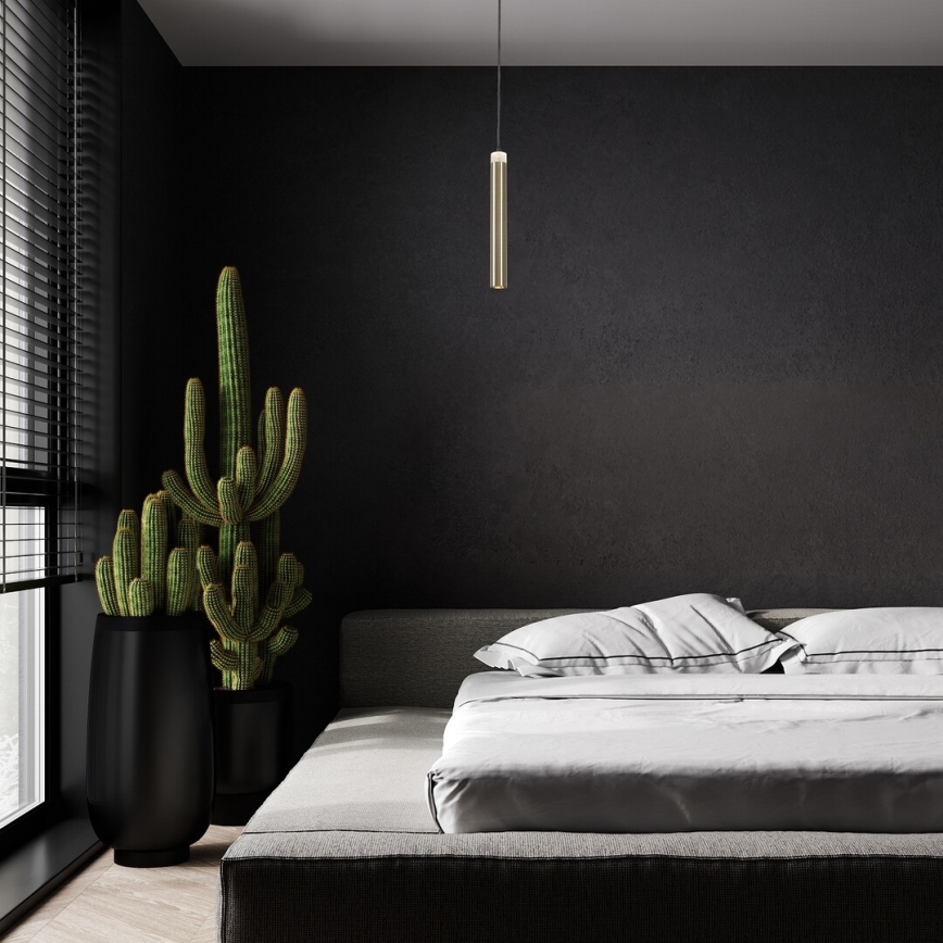 Rabalux - LED Lustra ar auklu LED/10W/230V 4000K melna/zelta