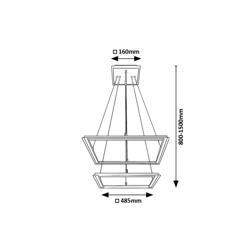 Rabalux - LED Lustra ar auklu 2xLED/24W/230V 3000K