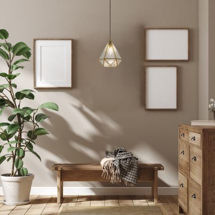 Rabalux - Tiffany Vitrāža lustra ar auklu 1xE14/40W/230V zelta