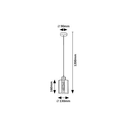 Rabalux - Lustra ar auklu 1xE27/40W/230V