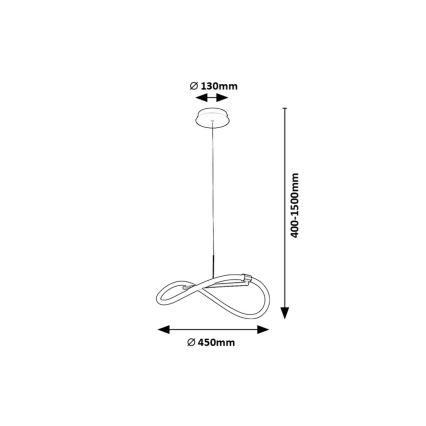 Rabalux - LED Lustra ar auklu LED/15W/230V 4000K