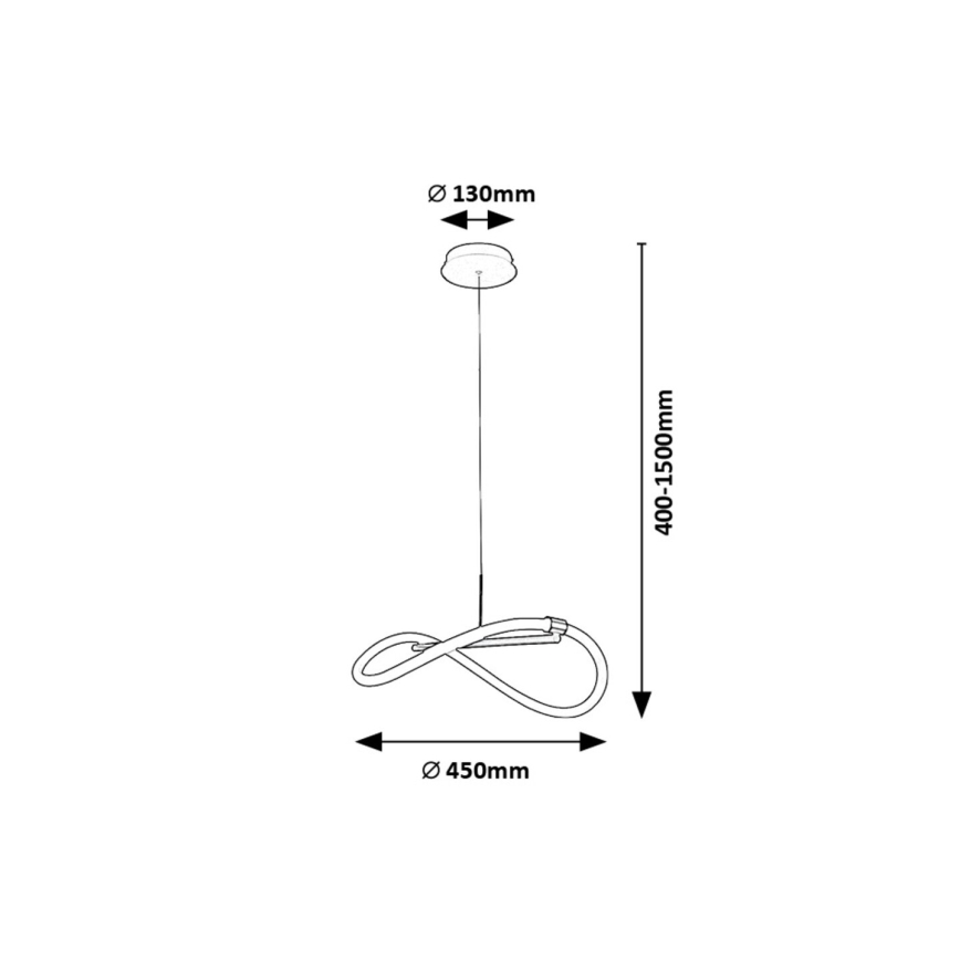 Rabalux - LED Lustra ar auklu LED/15W/230V 4000K