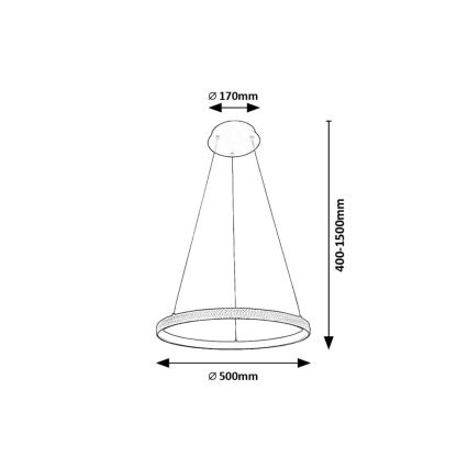 Rabalux - LED Lustra ar auklu LED/32W/230V 3000K