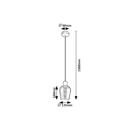Rabalux - Lustra ar auklu 1xE27/40W/230V