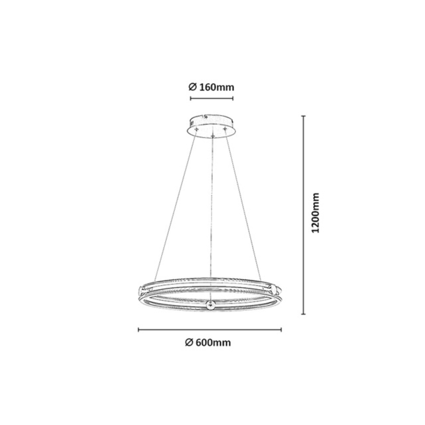 Rabalux - LED regulējama piekaramā lampa uz kabeļa LED/60W/230V 3000-6500K pelēka + tālvadība