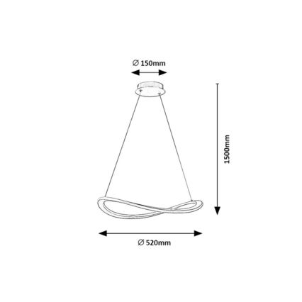 Rabalux - LED lustra uz troses LED/40W/230V 3000K