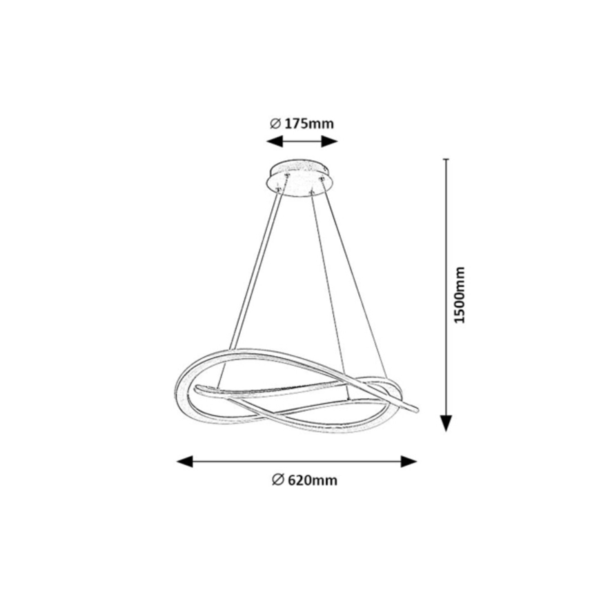 Rabalux - pakarināma LED lustra ar trosi LED/72W/230V 3000K