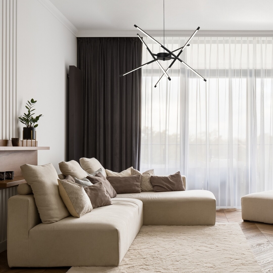 Rabalux - LED Lustra ar auklu LED/40W/230V 3000K melna