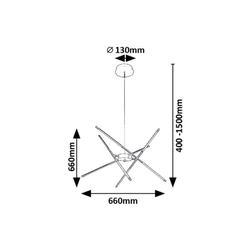 Rabalux - LED Lustra ar auklu LED/40W/230V 3000K zelta