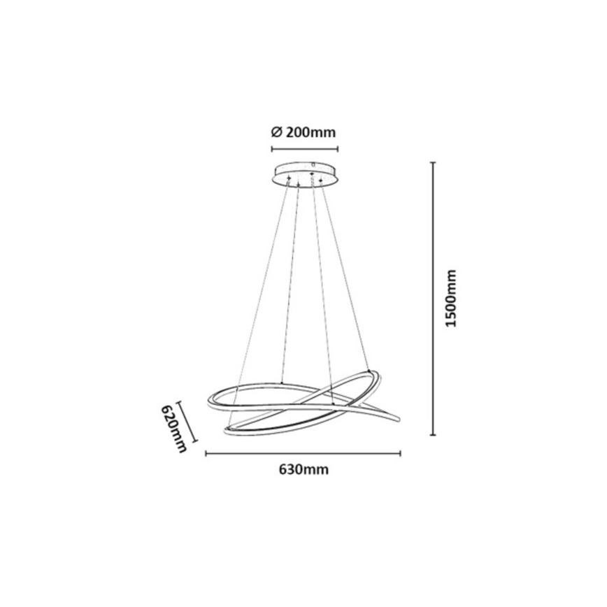 Rabalux - LED dimmējama lustra uz vada LED/75W/230V 3000-6500K + tālvadības pults