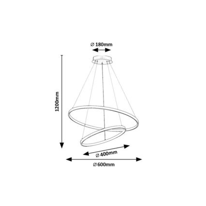 Rabalux - LED regulējamā lustra uz troses LED/75W/230V 3000-6500K + tālvadības pults
