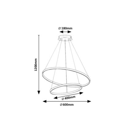 Rabalux - dimerējama LED lustra uz troses LED/75W/230V 3000-6500K + tālvadības pults