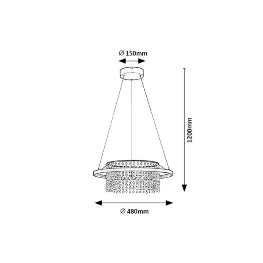 Rabalux - LED lustra ar trosi LED/40W/230V 3000/3500/4000K