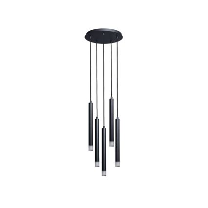 Rabalux - Lustra ar auklu 5xG9/5W/230V melna