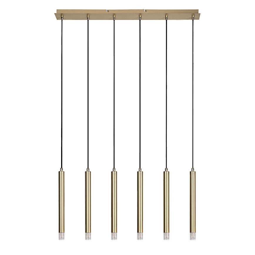 Rabalux - Lustra ar auklu 6xG9/5W/230V zelta