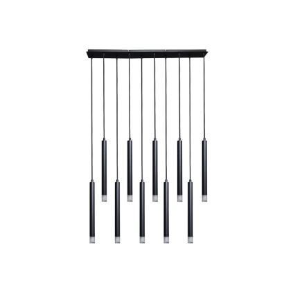 Rabalux - Lustra ar auklu 10xG9/5W/230V melna