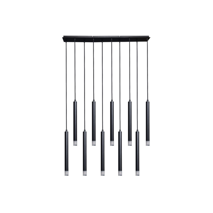 Rabalux - Lustra ar auklu 10xG9/5W/230V melna