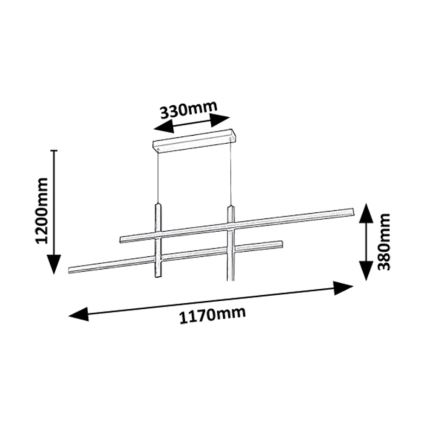 Rabalux - LED Lustra ar auklu LED/40W/230V 3000K