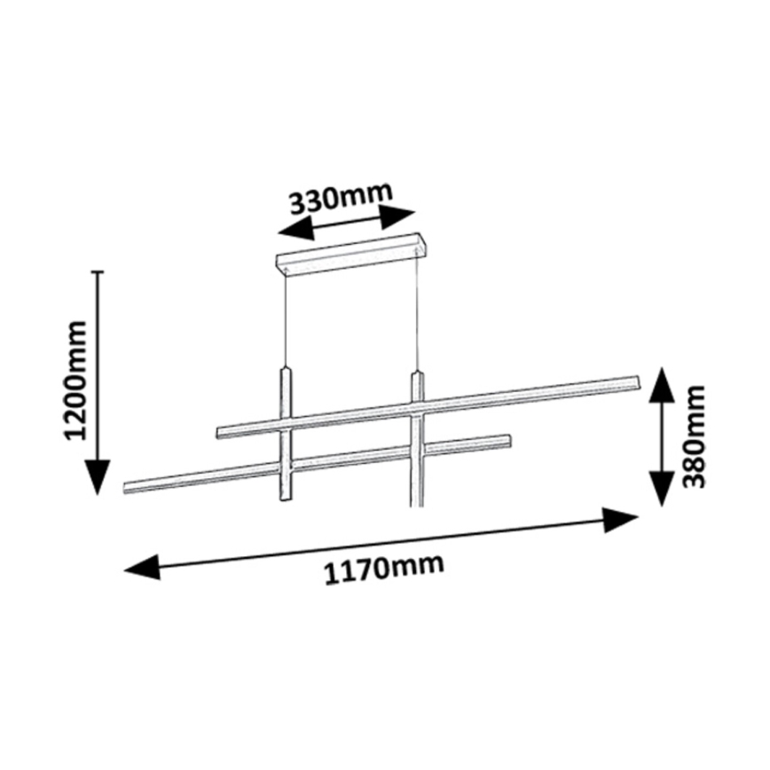 Rabalux - LED Lustra ar auklu LED/40W/230V 3000K