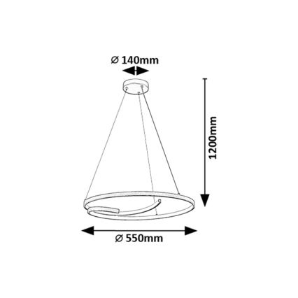 Rabalux - LED Lustra ar auklu LED/40W/230V 4000K