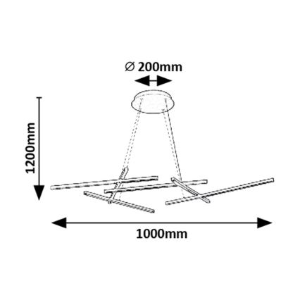 Rabalux - LED Aptumšojama lustra ar auklu LED/40W/230V 3000-6500K + tālvadības pults