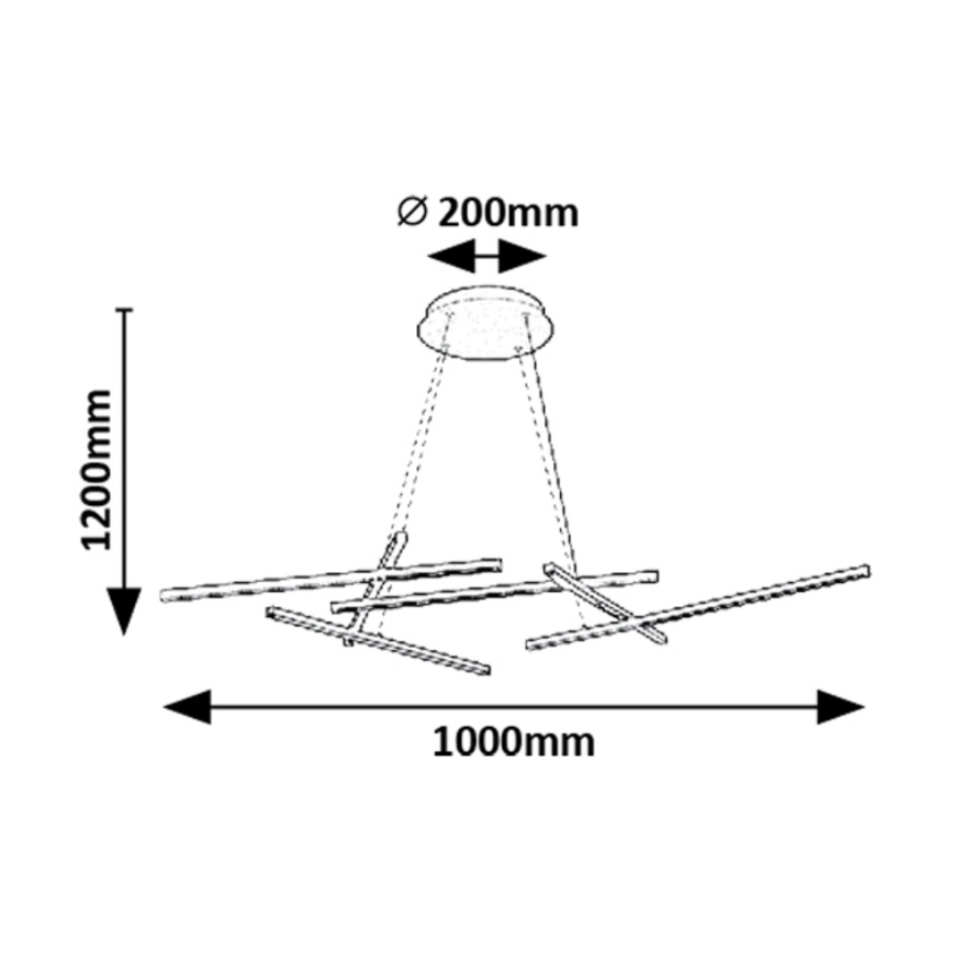 Rabalux - LED Aptumšojama lustra ar auklu LED/40W/230V 3000-6500K + tālvadības pults
