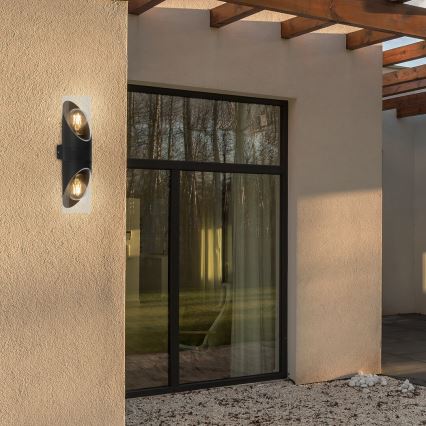 Rabalux - Āra sienas lampa 2xE27/28W/230V IP54