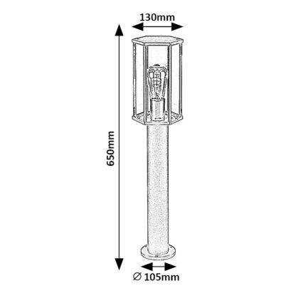 Rabalux - Āra lampa 1xE27/40W/230V IP44