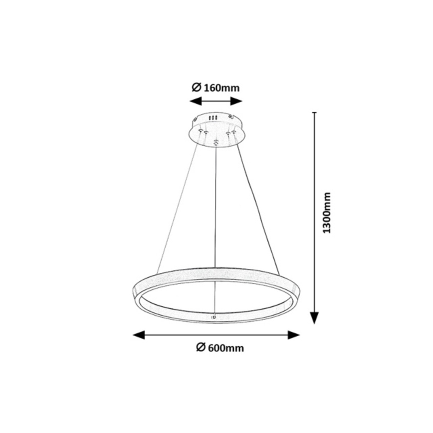 Rabalux - regulējama LED lustra uz troses LED/70W/230V 3000-6500K + tālvadība