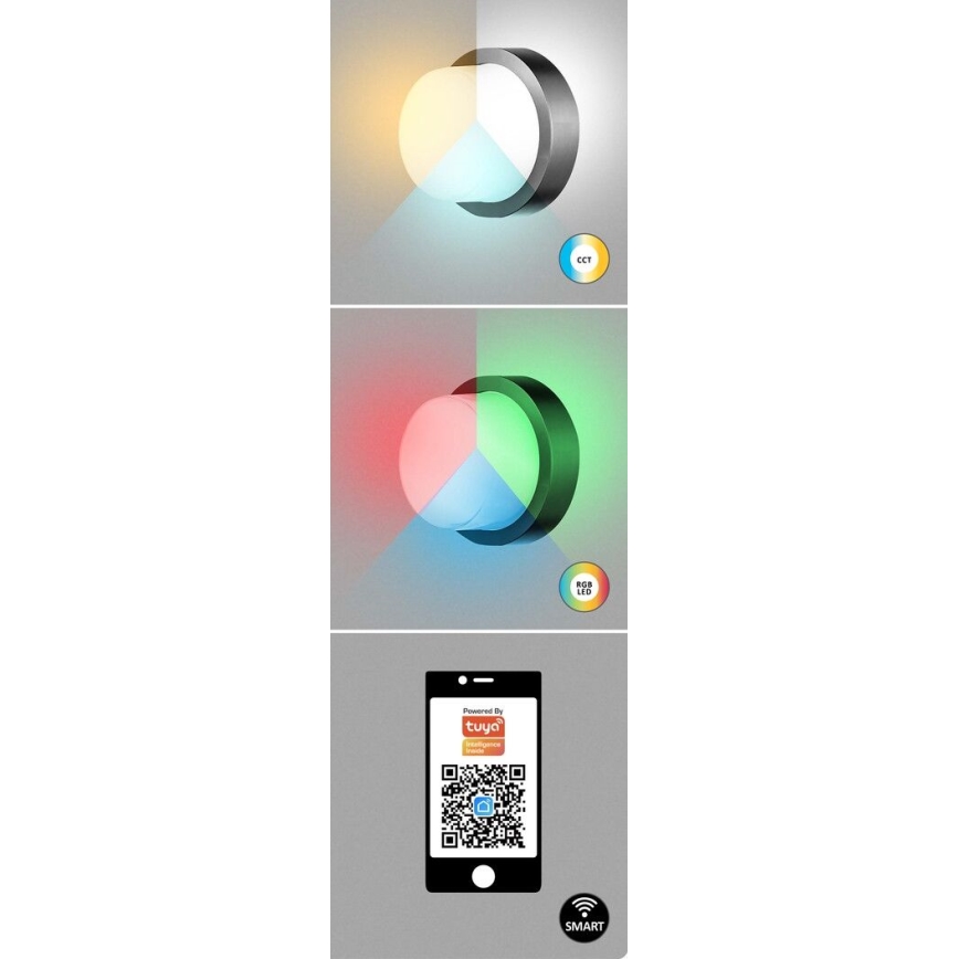 Rabalux - LED RGBW Āra sienas lampa LED/10W/230V IP54 Wi-Fi Tuya