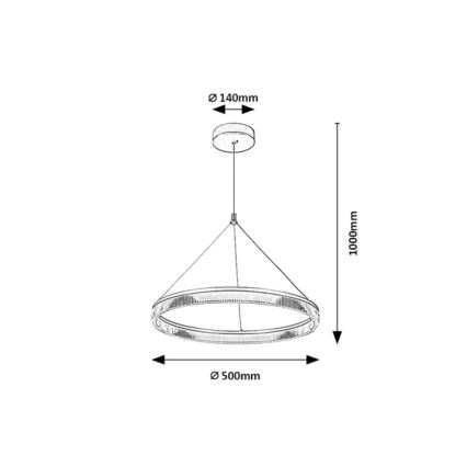 Rabalux - LED regulējamā lustra uz troses LED/24W/230V 3000-6500K + tālvadība