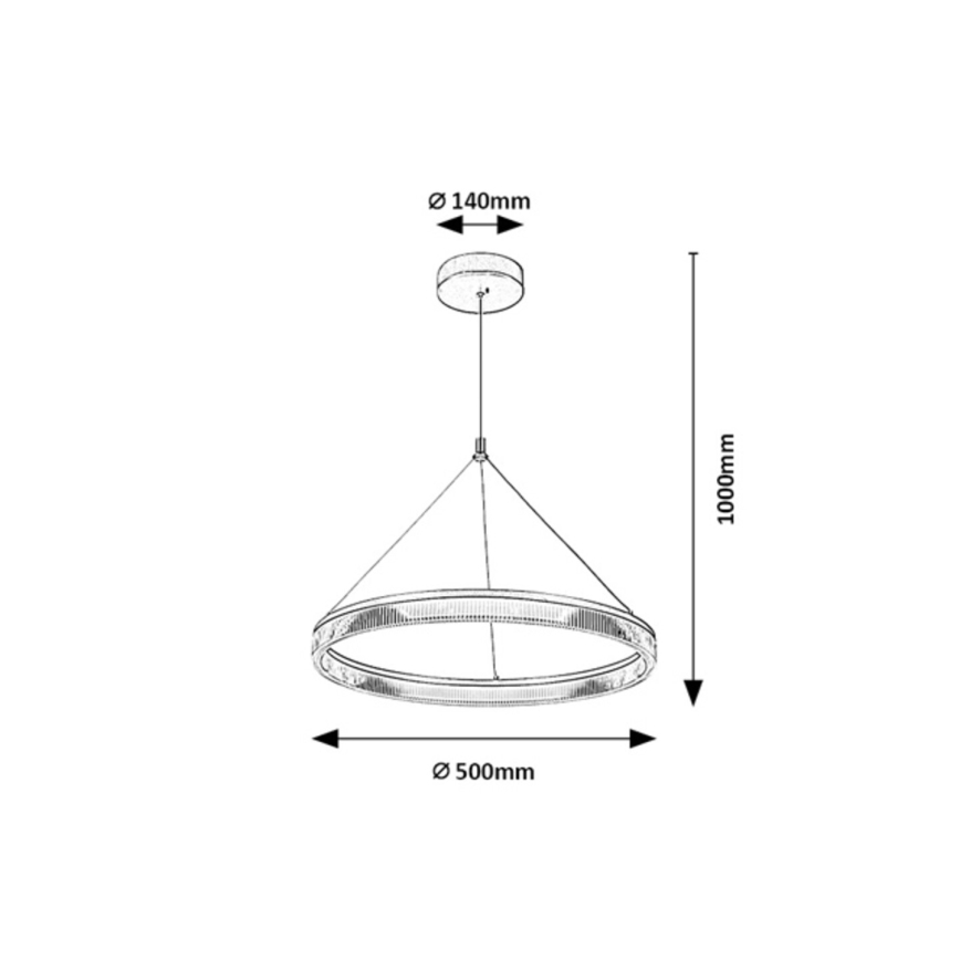 Rabalux - LED regulējamā lustra uz troses LED/24W/230V 3000-6500K + tālvadība