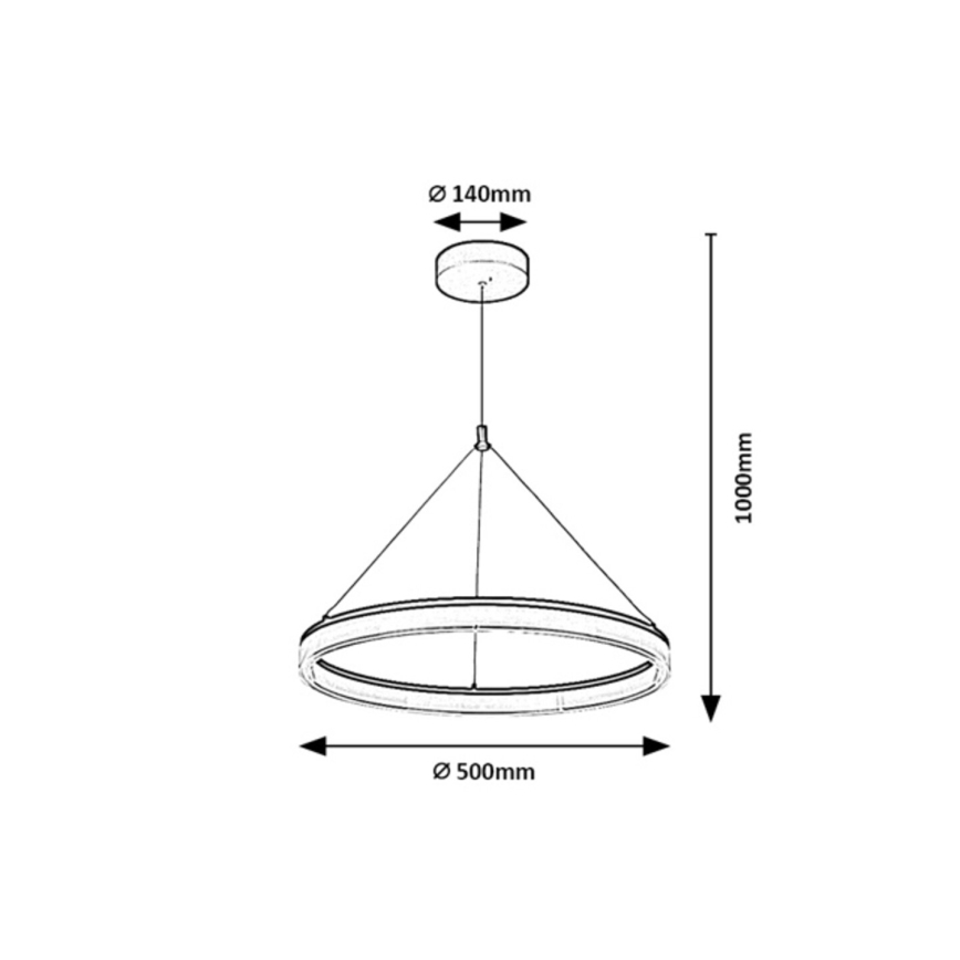 Rabalux - LED lustra uz kabeļa ar regulējamu spilgtumu LED/24W/230V 3000-6500K + ar tālvadības pulti