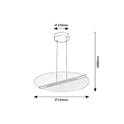 Rabalux - LED lustra uz troses LED/24W/230V 3000K