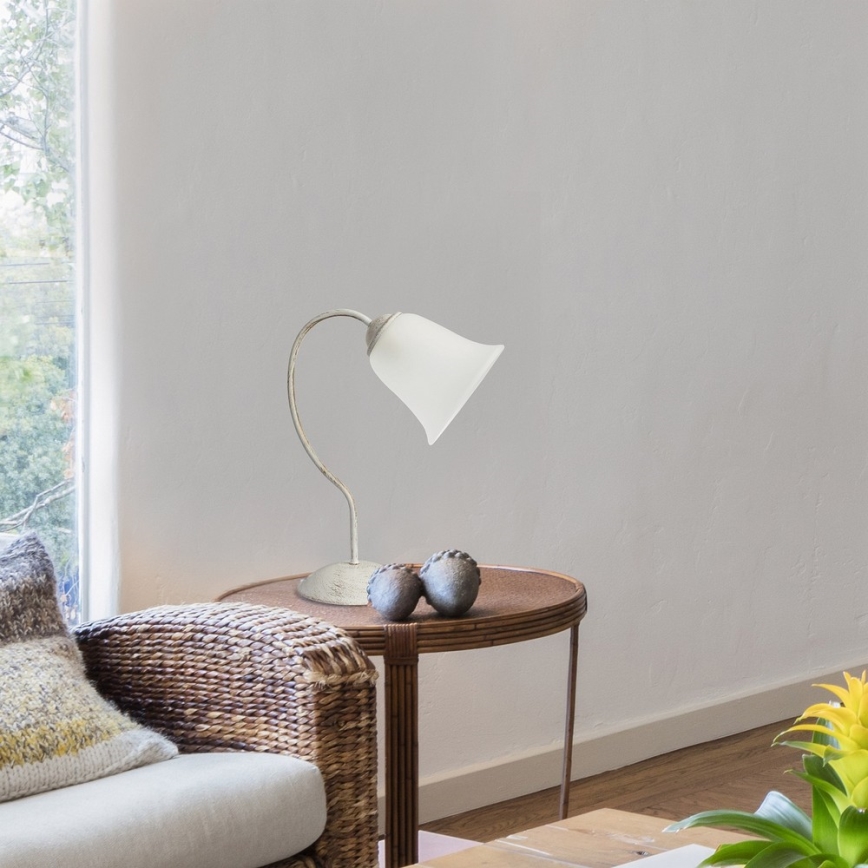 Rabalux - Galda lampa 1xE27/40W/230V balta