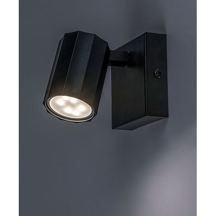 Rabalux - Sienas starmetis 1xGU10/5W/230V melna