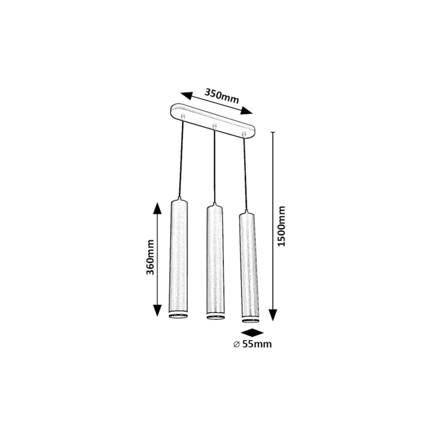 Rabalux - Lustra ar auklu 3xGU10/5W/230V
