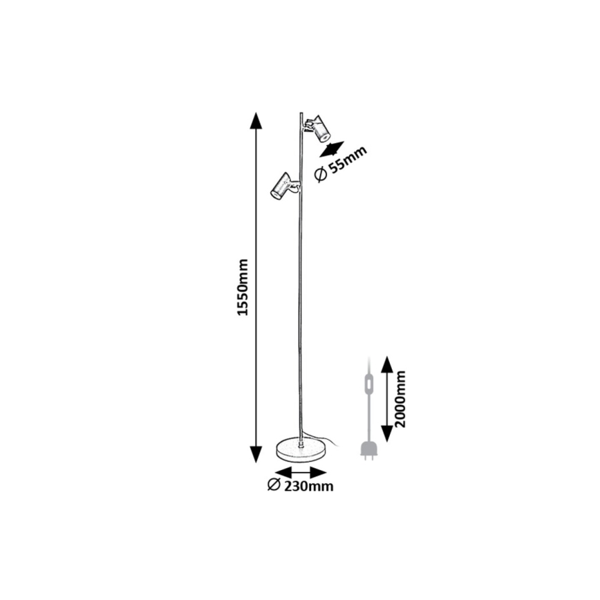 Rabalux - Grīdas stāvlampa 2xGU10/10W/230V