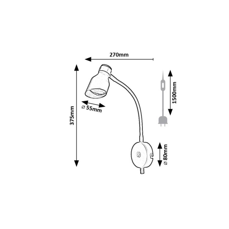 Rabalux - Sienas lampa 1xGU10/25W/230V