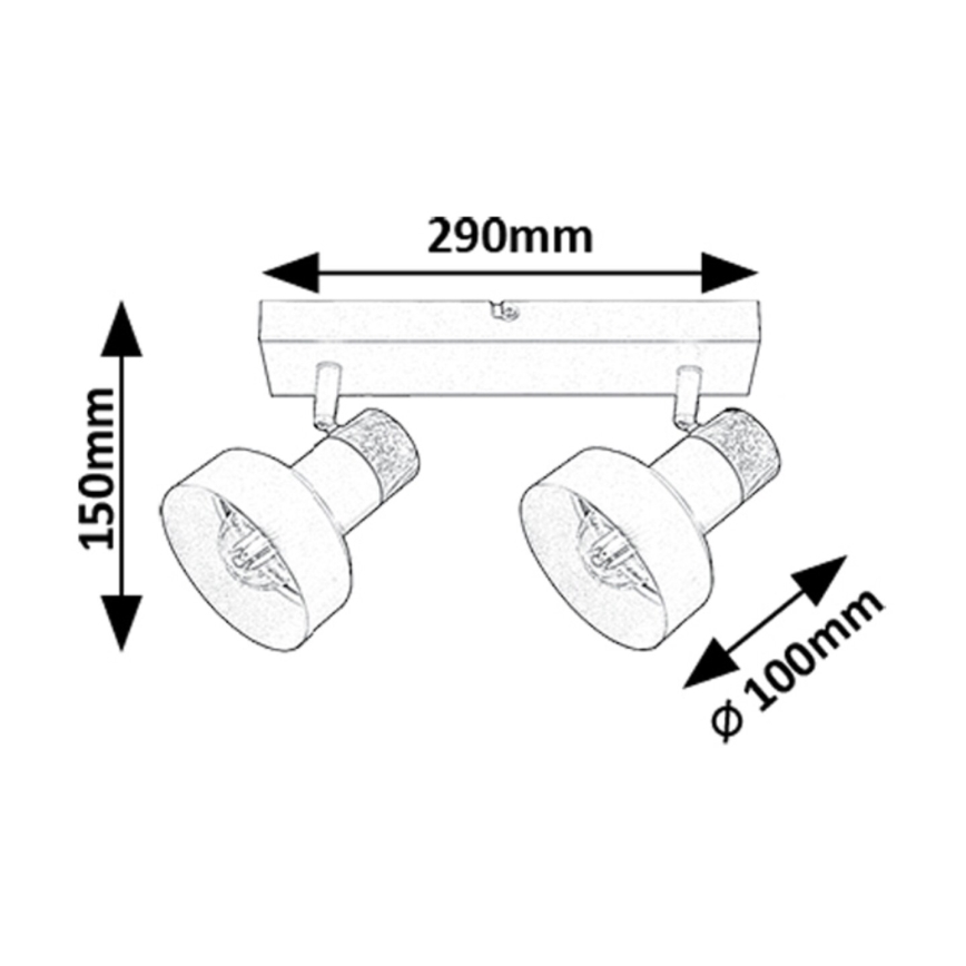 Rabalux - Starmetis 2xE14/15W/230V
