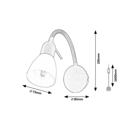 Rabalux - Sienas lampa 1xE14/40W/230V