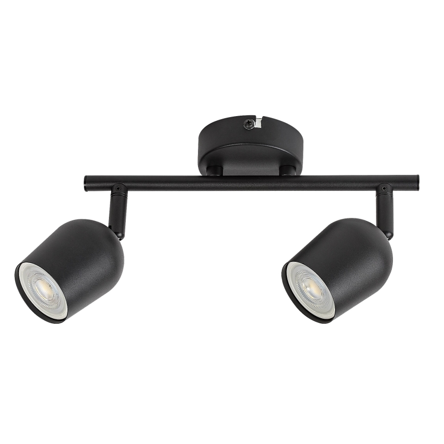 Rabalux - Spotgaismeklis 2xGU10/15W/230V melns
