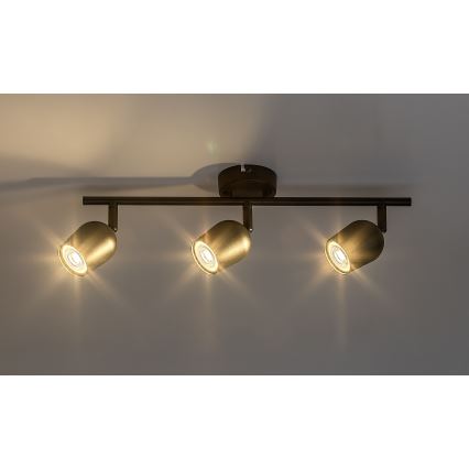 Rabalux - Virziena gaismeklis 3xGU10/15W/230V melns